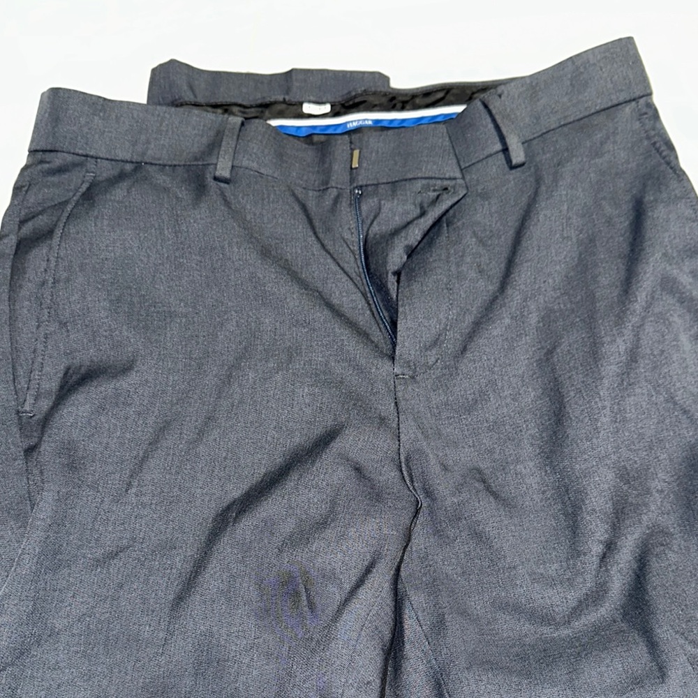 Haggar Gray Dress Pants Flat Front Design
